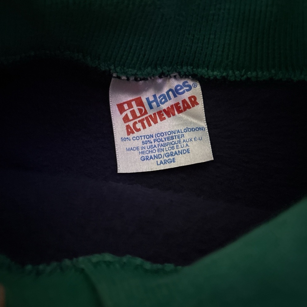 Hanes Green and Navy Sweatshirt - Picture 2 of 2